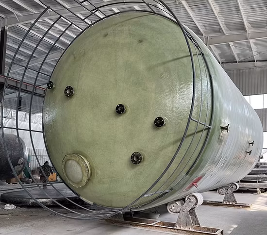 Tanque de almacenamiento de líquido alcalino de fibra de vidrio FRP GRP