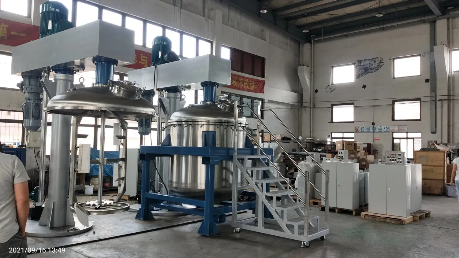 Mezclador coaxial del betún del relleno del pegamento de la masilla de la viscosidad alta tipo mezclador 1000L 2000L 3000L